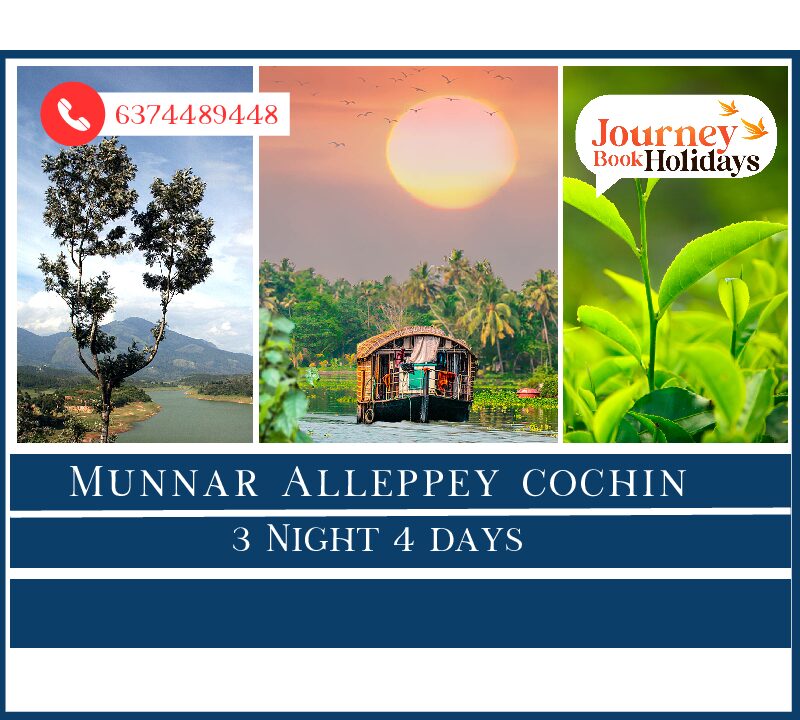 Munnar Alleppy Cochin Tour Package 3 Nights 4 days